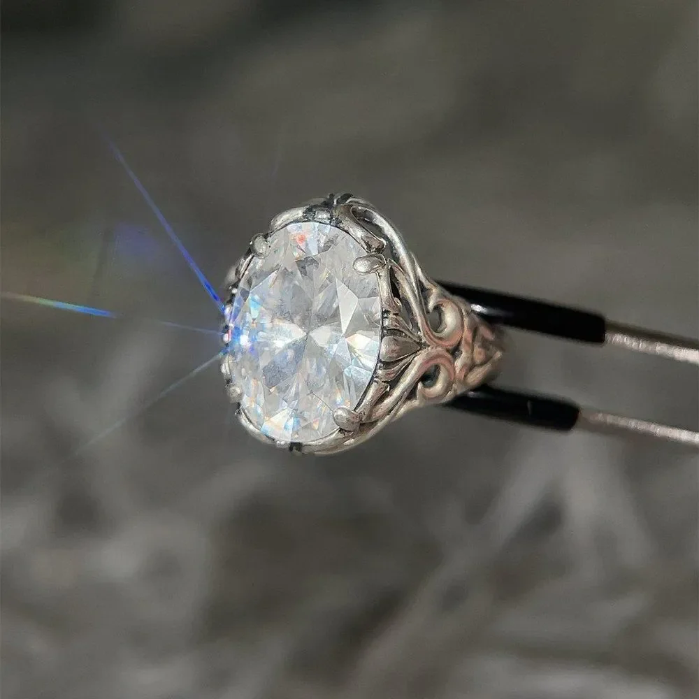 Large‎ Zircon Sterling Silver Ring